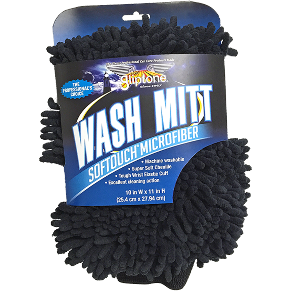 GT565 GT565 Wash Mitt Softouch Microfibra en color negro. Este guante de lavado es la elección de profesionales del detailing para lavar los automotores. Gliptone Ecuador - Comprando